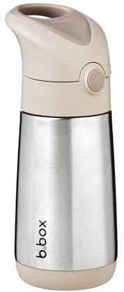 b.box Isolierte Wasser- & Trinkflasche Edelstahl (Doppelwandig) | Hält Getränke bis zu 8 h Kalt & 6 h Warm | Thermosflasche 350 ml