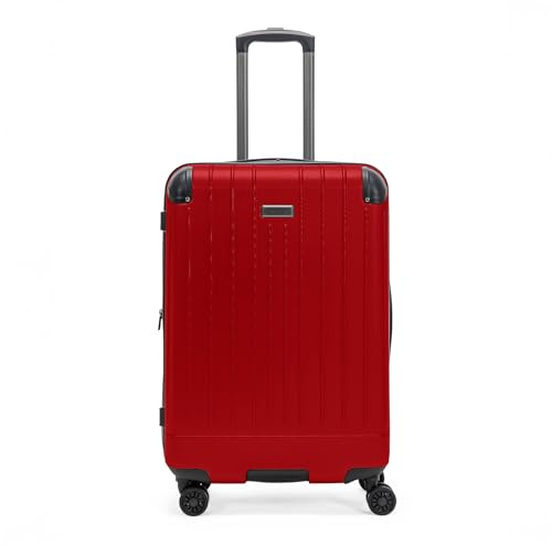 Kenneth Cole REACTION Flying Axis Collection Gepäck, leicht, Hartschale, erweiterbar, 8 Rollen, Kirschrot, 24-Inch Checked, Flying Axis Collection Gepäck, leicht, Hartschale, erweiterbar, 8 Rollen