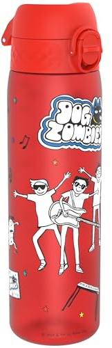 Tom Gates Water Bottle, 500 ml/18 oz, Leak Proof, Easy to Open, Secure Lock, Dishwasher Safe, BPA Free, Hygienic Flip Cover, Carry Handle, Fits Cup Holders, Easy Clean, Carbon Neutral, Dog Zombies
