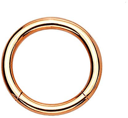 eeddoo Piercing-Ring Segment-Clicker Segment-Ring Rosegold Edelstahl 1,6 mm x 7 mm