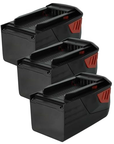 vhbw 3X Batterie Remplacement pour Hilti B36V, B36, 2203932, 418009 pour Outil électrique (3000 mAh, Li-ION, 36 V)