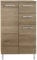 Pelipal Badezimmerschrank Quickset 313 in Sanremo Eiche Terra quer Nachbildung, 60 cm breit | Unterschrank mit 2 Türen, 2 Schubkästen und 1 Einlegeboden