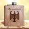 Holz Flachmann Deutschland 6oz. Mit Gravur von deutschem Adler Wappen Tier