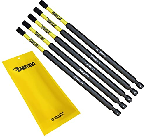 5 x SabreCut SCRH5152_5 152mm H5 Hex Magnetic Impact Screwdriver Driver Bits Set Single Ended Heavy Duty