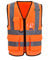 A-SAFETY Orange Warnweste mit hoher Sichtbarkeit, reflektierend, 3M-Multi-Taschen, Arbeitsweste, Arbeitsuniform, Reißverschluss vorne, ANSI/ISEA-Standards, 7 Taschen, Klasse 2, 3XL