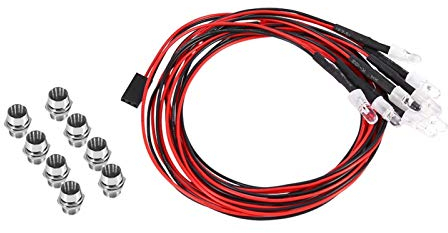DAUERHAFT Langlebiges RC Car Rücklicht 8 LED RC Light Set Praktisch für 1/10 RC Car Truck Crawler mit 4 Stück weißen LEDs