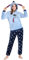 Disney Pigiama Donna Invernale Pile Stitch Minnie Minou Simba Winnie The Pooh (L, Blu Eeyore)