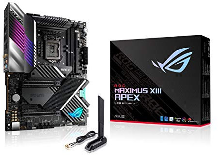 ASUS ROG Maximus XIII Apex (WiFi 6E) Z590 LGA 1200(Intel® 11th/10th Gen) ATX gaming motherboard (PCIe 4.0,18 power stages,Intel® 2.5 Gb Ethernet,4xM.2, USB 3.2 Gen 2x2, Aura Sync RGB)