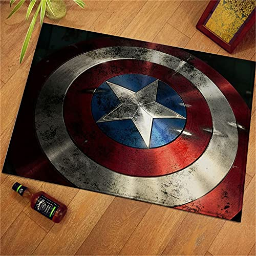 KIKCY Avengers Surprise Superheld Fußmatte Teppich Captain America Teppich Boden Schlafzimmer Fußmatte Anti-Rutsch-Matte Cartoon Geschenk (140 x 200 cm, 13)