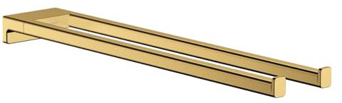 hansgrohe Handtuchstange AddStoris, Handtuchhalter 44.5cm, Badetuchhalter, Polished Gold Optic, 40 x 455 x 85