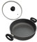 Hoffmann Schmorpfanne 32 cm hoher Rand Induktion I Pfanne mit 2 Griffen Made in Germany I Hochrandpfanne Aluguss Servierpfanne beschichtet mit Glasdeckel