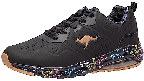 KangaROOS Unisex K-Air Ora Sneaker, Black/Multi, 43 EU
