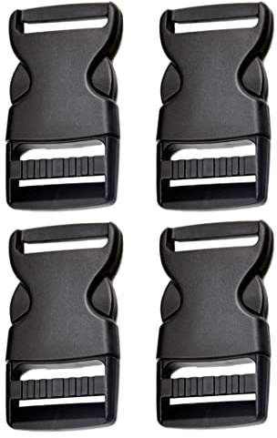 Fibbie a Scatto Doppie Dimensione 50 mm 4Pz - Clip Cintura Zaino Plastica Chiusura a Sgancio Laterale - Ricambi DIY Confezione