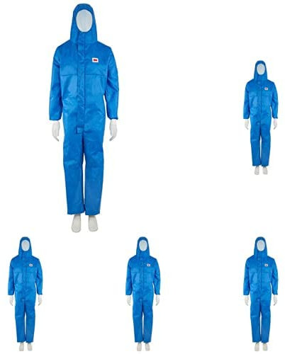 3M Schutzanzug Größe M, 1 Stück, blau, 4532+BM, Packung mit 5