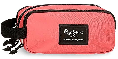 Pepe Jeans Aris Trousse triple rose 22 x 10 x 9 cm Polyester, rose, Trousse triple