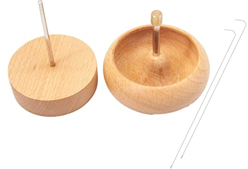 Bavokon Perle Spinner Schüssel, Spin Bead Loader Halter - Massivholz-Perlenspinner für Taille, Armbänder, Rocailles-Bastelprojekt