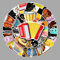50 Stück Musikinstrumente Aufkleber Pack Musical Instrument Sticker Set Wasserdichte Vinyl Sticker für Laptop Kinder Autos Motorrad Fahrrad Skateboard Gepäck Koffer Computer Aufkleber Graffiti Decal