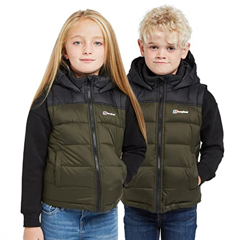 Berghaus Kid’s Burham Gilet with Hood & 2 Pockets, Water-resistant & Durable Ripstop Fabric, Lightweight & Insulated Bodywarmer for Boys & Girls, Walking, Hiking & Outdoor Recreation Clothing