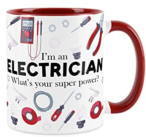 Purely Home Electrician Mug Fun Trades Gift - White Coffee/Tea Present