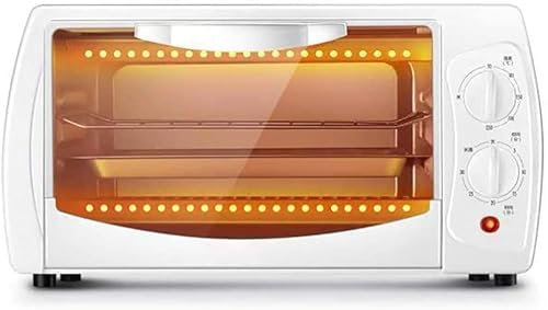 RKYRRKI Mini Horno eléctrico, Horno doméstico de 10 litros con múltiples Funciones de cocción Parrilla Temporizador de Control de Temperatura Ajustable Útil