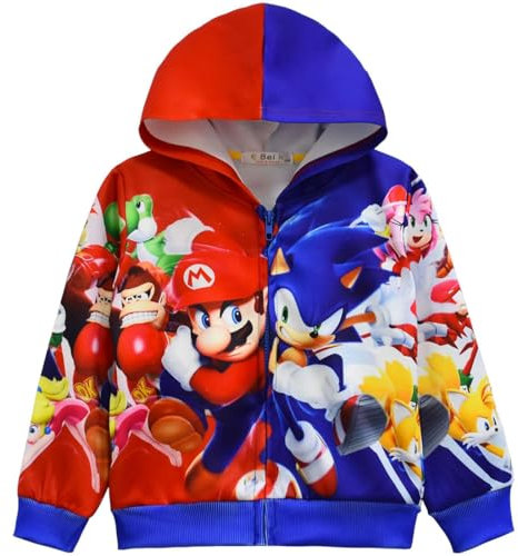 Temolie Game Blue Hoodie Youtube Boys Game Sweatshirt Zip Jacket Children Gift Kids Long Sleeve Outerwear Top 3-10Y