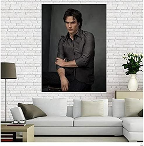 Poster Ian Somerhalder Star Poster Film Tv Poster Foto Porträt Bilder Leinwand Malerei Wand Dekor 50X70Cm Kein Rahmen