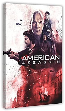 KOURT Film American Assassin Poster Leinwand Poster Wandkunst Dekor Bild Gemälde für Wohnzimmer Schlafzimmer Dekoration Rahmen: 50 x 75 cm