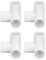 10PCS Conectores de 3 Vías de 20mm, Raccordo a Tres Vias Junta de Codo de Plástico en Ángulo Tubos PVC (Blanco)