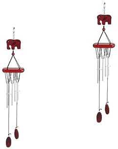 Yardwe 2st Glockenblume Aus Hängende Windglocke Aus Decoraciones para Sala De Casa Hölzerne Windglocke Hängende Verzierung Gedenk-windspiele Heimwerk Yoga Aluminiumrohr Charme