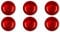 Excelsa Lot de 6 sous-plats, rouge, plastique PP, réutilisable, diamètre 33 cm.