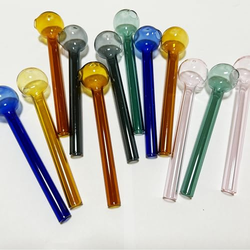 12Pcs Glas Tabakpfeife (Nur für Tabakgebrauch)