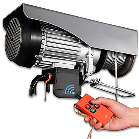 NOALED Mini-Metall-Elektrohebegerüst, 250/800 kg Ferngesteuerter elektrischer Hebekran, Windenkran-Gerüst, Drahtseil-Autowerkstatt