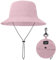 BBXWANG Cappello da Pescatore Ripiegabili da Donna, Cappello Estivo Leggero Regolabile Cappello da Pescatore da Spiaggia Pieghevole (IT, Testo, Taglia Unica, Pink)