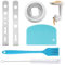Biscuit Attachment, 2 Pieces Stainless Steel Pastry Attachment with Connecting Ring, Brush and Scraper, 8 Shapes Pastry Attachment, Cookie Press Attachment, Pastry Press Accessories for Meat Mincer