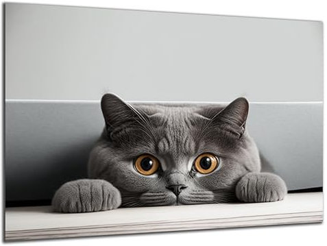 Munera Design - Bild 30x40 - Katzen-Bilder Britisch Kurzhaar blau - Wand-Bilder Wohnzimmer
