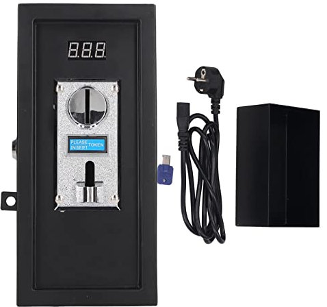 Münz-Timer-Box, Münz-Waschmaschinen-Timer-Box, Münzbetriebene Steuerung, Timer-Box, Elektronisches Ger?t für Trockner, Waschmaschine, Massagesessel, EU-Stecker 110–220 V