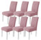 Ystyle Housse De Chaise 6 Pièces, Housse Chaise Salle À Manger Élastique, Lavable Protection Chaise, Moderne Couverture De Chaise pour Décor Salle À Manger, Hôtel Et Mariage, Rose