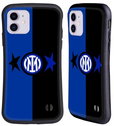 Head Case Designs Officially Licensed Inter Milan Black & Blue IM 2Stars Hybrid Case Compatible With Apple iPhone 11