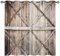 ANHOPE Bauernhaus Vintage Holz Tür Blickdichte Gardinen mit Ösen Weich Thermo Vorhänge Wohnzimmer Schlafzimmer Verdunklungsvorhänge 2er Set H 160 x B 107 cm