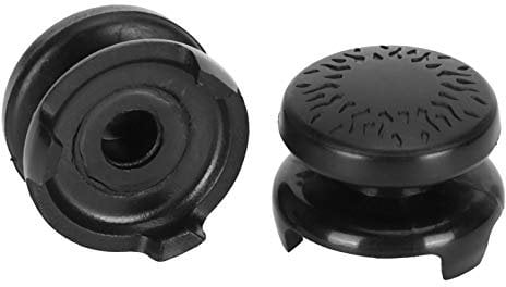 2 Stück Thumbstick Weiche Silikonabdeckung Grip Stick Joystick Controller Gamepad Tastenkappe Daumengriffabdeckung Ersatz-Daumengriffe Joystick-Griff für Controller (Schwarz)