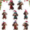 8 Stück Dackel Deko Weihnachten, Dackel Weihnachtsbaum AnhäNger, Dackel Baumschmuck Weihnachten, Dackel Weihnachtsschmuck, für Auto Ornament Geschenke und Home Decorations