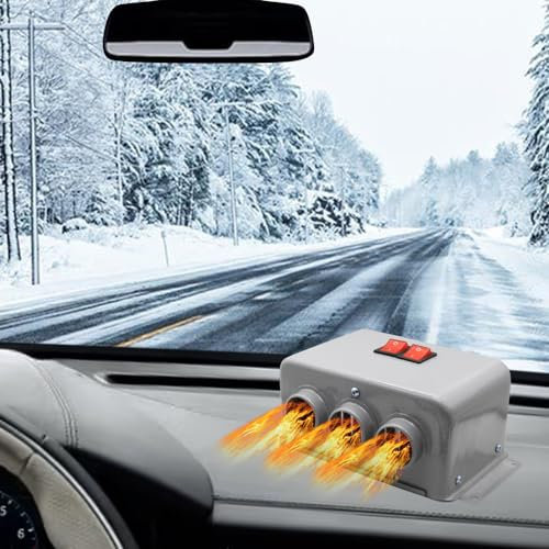 TOTMOX Chauffage de Voiture 800 W Chauffage d'hiver 12 V/24 V Convient à Tous Les Types de véhicules mécaniques Diesel, y Compris camions, Bus, Camping-Cars, véhicules de Construction, Bateaux (12V)