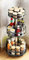 Etagère Rotative Multirangements H 57,5 Cm X D 26 Cm : épices, Boîtes, Flacons | Support Rond 3 Niveaux | Noir