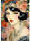 MXJSUA Peinture Diamant Adulte, Femme Beauté Rétro 5D Diamond Painting Complet, Diamant Strass Point de Croix Cristal Painting, Diamant Kit Murale Décoration, 30x40 cm