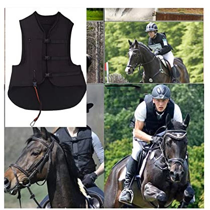 HSOYGE Airbag-Weste zum Reiten, aufblasbare Weste für Kinder, 18 kg, extrem niedrige Spannung zum Aktivieren des Airbags, 115 Millisekunden zum Auslösen des Airbags, geeignet (S)
