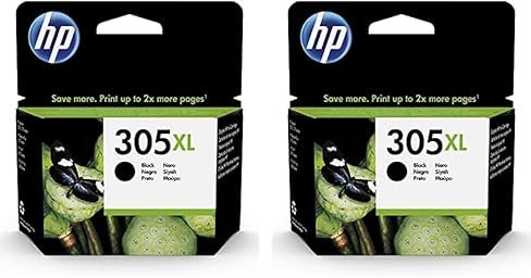 HP InkJetpatrone 305/305XL, Inhalt 4ml, 240, schwarz (Packung mit 2)