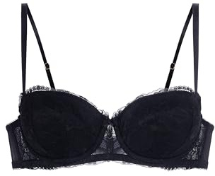 Dorina Perfect Lace Soutien-Gorge Balconnet à Armatures – Bonnets Légèrement Rembourrés – Lift Réglable & Silhouette Flatteuse, Noir