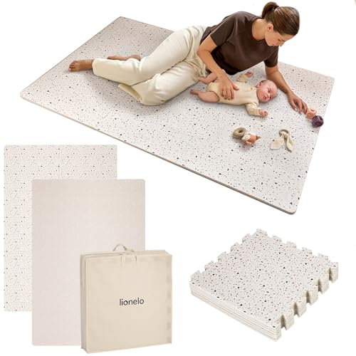 LIONELO YOKA Puzzle-Spielmatte 6-teilig für Babys, 173 × 116 x 1,5 cm | für Kleinkinder, doppelseitig, ungiftig & geruchlos, rutschfest, leicht zu reinigen