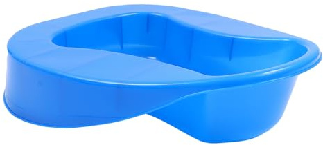 Orinal de Cama Engrosado de Plástico Azul para Uso en Cama | Resistencia Compresión, Diseño Ergonómico, para Personas Mayores, también Útil al Salir