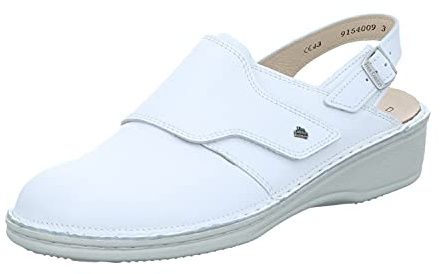 Finn Comfort Assuan Weiß - Damenschuhe Pantolette/Zehentrenner, Weiß